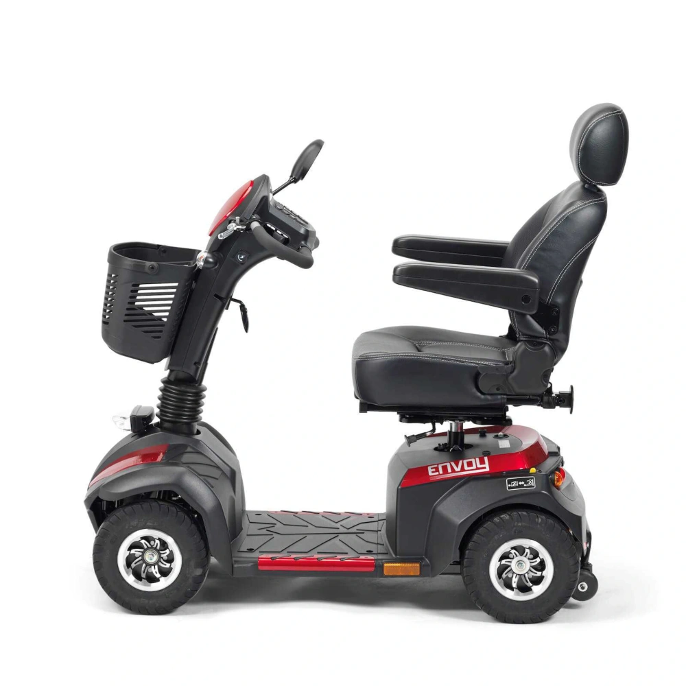 Envoy 8 Mobility Scooter in Red Side Envoy 8 Mobility Scooter in Red Side
