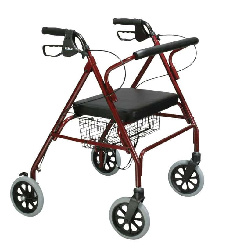 Drive Heavy Duty Rollator Red Drive Heavy Duty Rollator Red