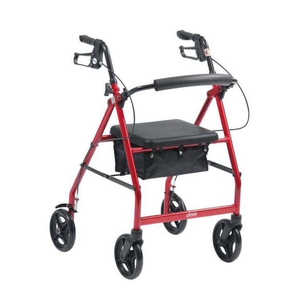 Drive Lightweight Aluminium Rollator Red Drive Lightweight Aluminium Rollator Red