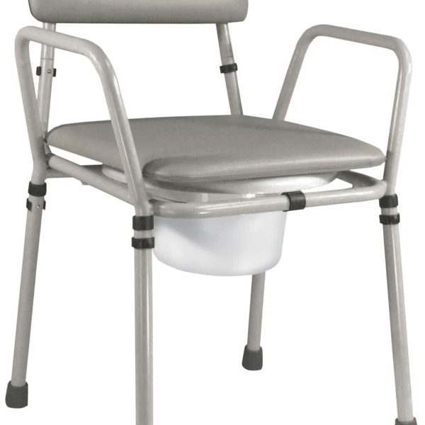Essex Height Adjustable Commode Chair in Grey