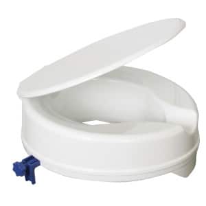 Senator Raised Plastic Toilet Seat with Lid 10cm