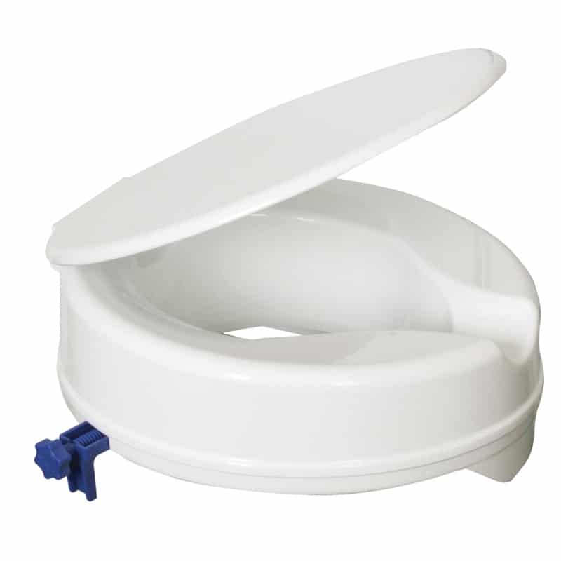 Senator Raised Plastic Toilet Seat with Lid 10cm