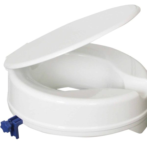 Senator Raised Plastic Toilet Seat with Lid 10cm