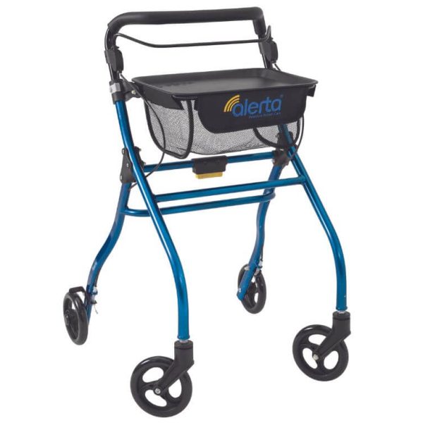 Alerta Four Wheel Aluminium Indoor Rollator Blue Alerta Four Wheel Aluminium Indoor Rollator Blue