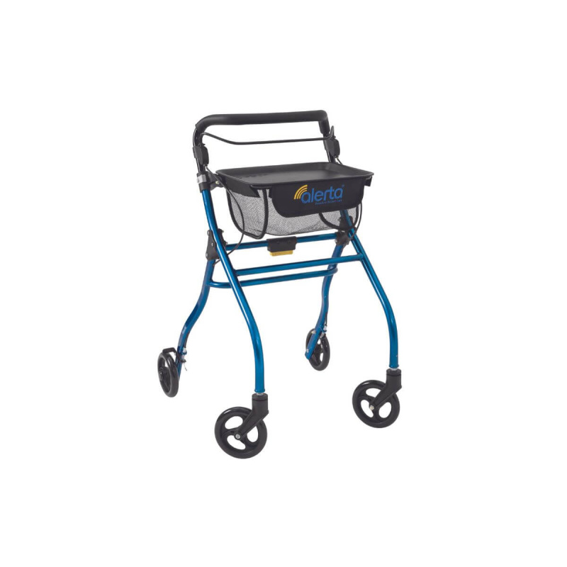 Alerta Four Wheel Aluminium Indoor Rollator Blue