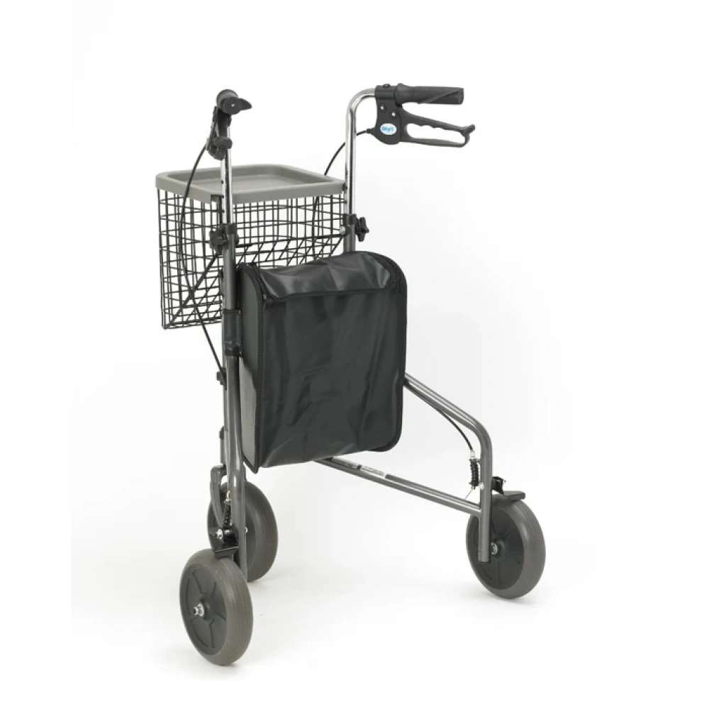 Days Three Wheeled Rollator Grey Rear Days Three Wheeled Rollator Grey Rear