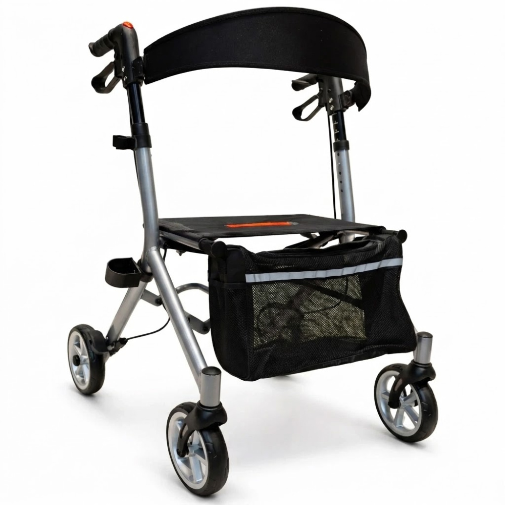 Ultra Lightweight Folding Rollator Silver
