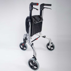 NRS Freestyle 3 Wheel Rollator Silver Rear